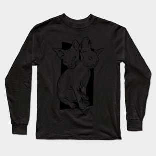 Cosmic Duality (black lines) Long Sleeve T-Shirt